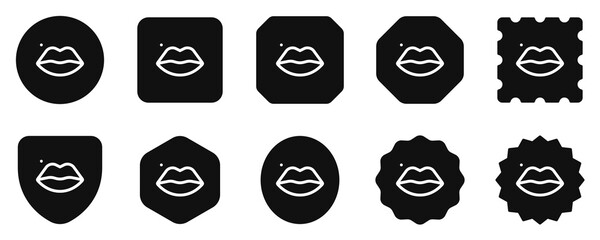 Editable pretty lips vector icon. Cosmetics, makeup, skincare, beauty. Part of a big icon set family. Perfect for web and app interfaces, presentations, infographics, etc