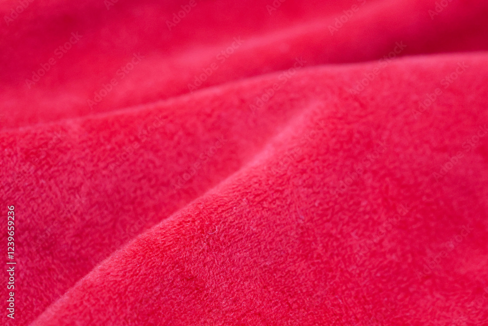 Poster red texture close up with gradient shadows, red textured cloth with shadows