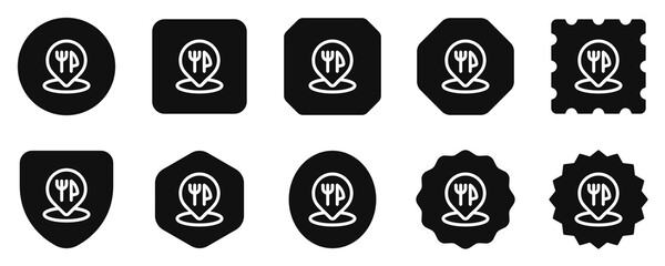 Editable restaurant location vector icon. Part of a big icon set family. Perfect for web and app interfaces, presentations, infographics, etc