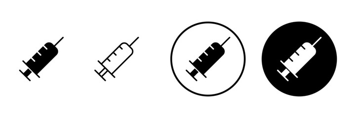 Syringe icon vector. injection sign and symbol.vaccine icon