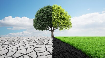 Obraz premium Global unity in the fight against climate change.