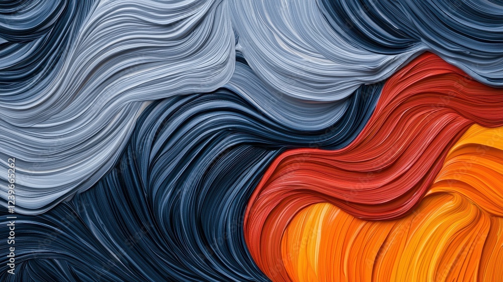 Aufkleber vibrant abstract waves of colorful textures and flowing patterns