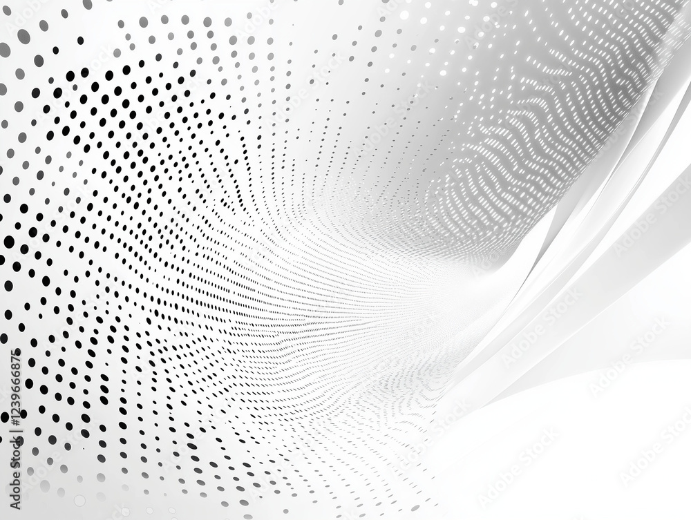 Poster abstract technology background features a striking combination of white light and grey tones, evokin