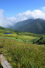 Fototapeta premium Climbing Mt. Aizu-Komagatake, Fukushima, Japan