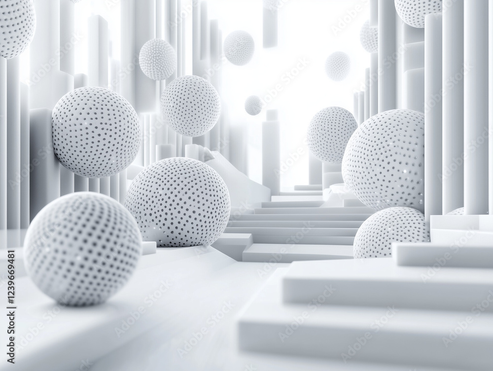 Poster abstract technology background features a striking combination of white and gray hues, adorned with 