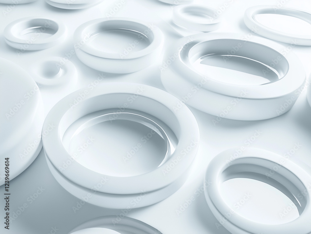 Poster abstract technology background features a striking combination of white and gray hues, adorned with 