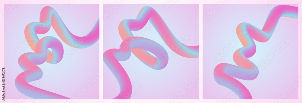 Poster abstract background with fluid and liquid shapes futuristic banner design in a modern style, curved 3D lines
