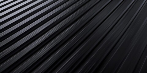 Obraz premium A pure black surface with clean, minimalist parallel lines, Geometric and structured composition