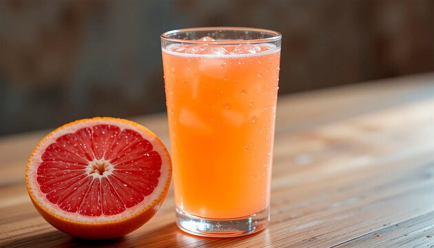 Fresh Grapefruit Juice with Half