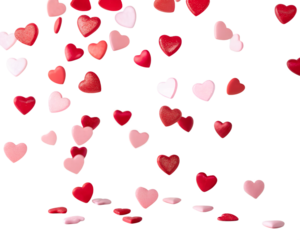 Falling Hearts transparent Background