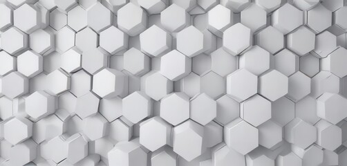 Fototapeta premium Bold geometric shapes forming a hexagonal pattern on a white background with contrasting colors, modern design, geometric logos, bold shapes
