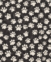 Bone pattern dog paw doodle seamless wallpaper background,  isolated wallpaper, ,  seamless pattern
