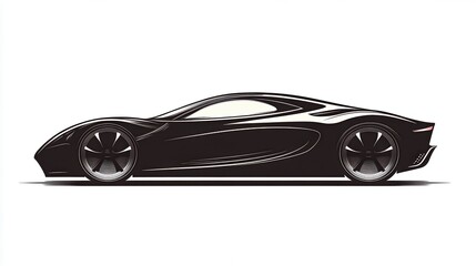 Obraz premium Sleek Black Sports Car Design