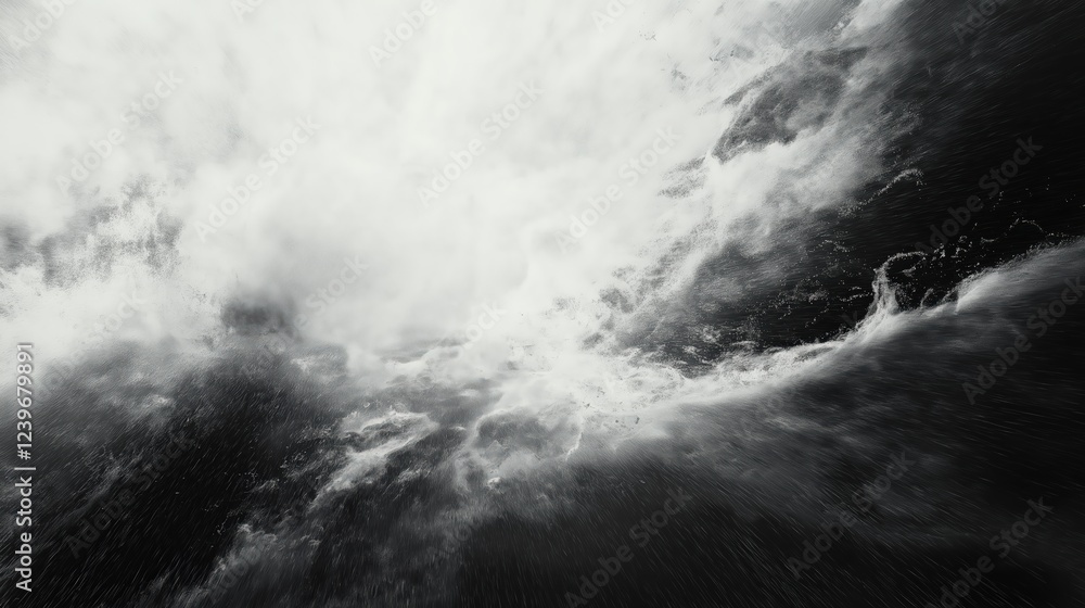 Poster abstract grayscale swirling patterns dynamic motion and energy