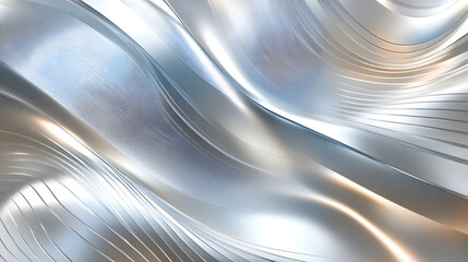 Abstract Silver and Gray Metallic Wave Forms
