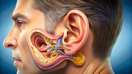 Epley Maneuver Right Ear Affected Medical Illustration