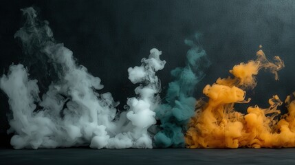 Mesmerizing Display of Ethereal Smoke Patterns in a Dark Environment Creating a Mysterious and Intriguing Atmosphere for Artistic Expression