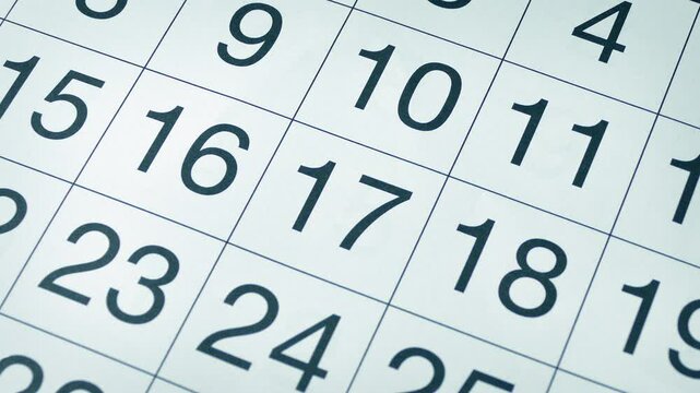 Days Are Crossed Off Calendar Looping Shot