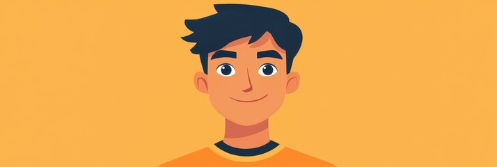 Colorful Cartoon Style Portrait Illustrating a Young Person With Distinctive Features Against a Vibrant Background for Creative Use in Various Media