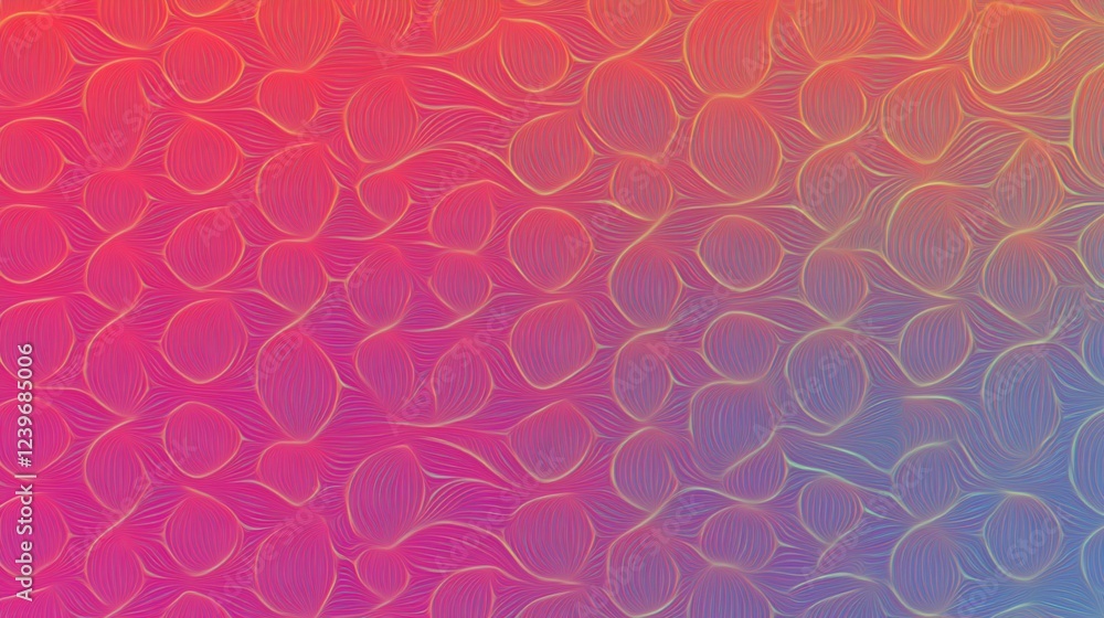 Poster abstract organic pattern with smooth flowing lines and gradient color transitions