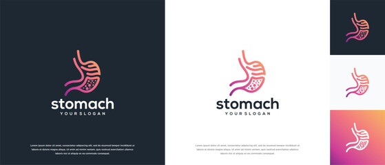 Stomach logo design. Human internal organs stomach logo template. Medical logo symbol icon