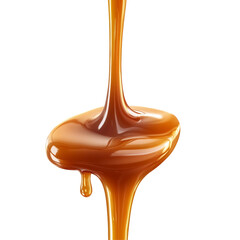 Golden syrup flows smoothly with a rich, glossy texture, creating an inviting and appetizing appearance