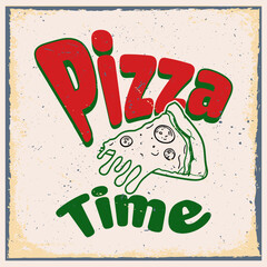 This is pizza time typography design