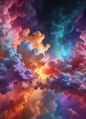 Cosmic clouds of color float across the screen,  celestial pattern,  ethereal atmosphere,  dreamy visuals