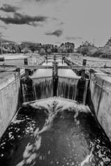 Old canal lock, long exposure. Monochrome. © Robert L Parker