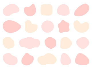 春っぽいピンク色の流体シェイプフレームセット