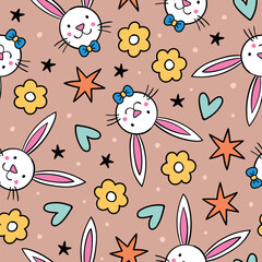 Bunny Pattern Easter Bunny Background