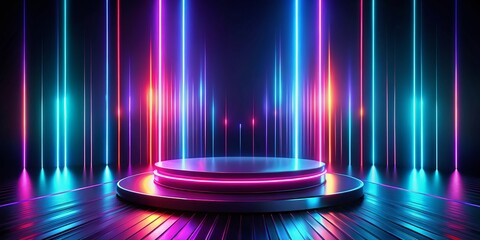 Futuristic Product Display: Abstract Long Exposure Background for Modern Presentations
