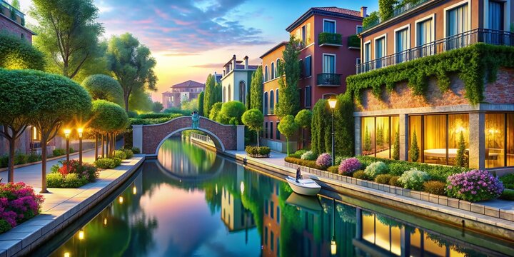 Futuristic Venetian Garden: Molino Stucky 2064 - Architectural Vision