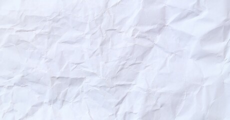 Crumpled White art paper background.