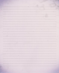 Fototapeta premium Blank lined dirty paper background, empty white paper.