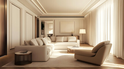 Fototapeta premium modern living room interior