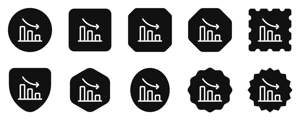 Editable bar chart, investment loss vector icon. Part of a big icon set family. Perfect for web and app interfaces, presentations, infographics, etc