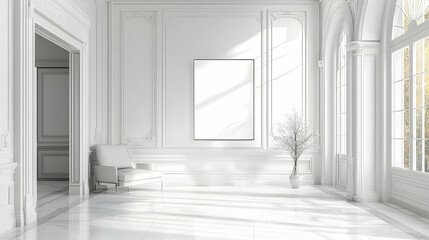 empty room with white walls
