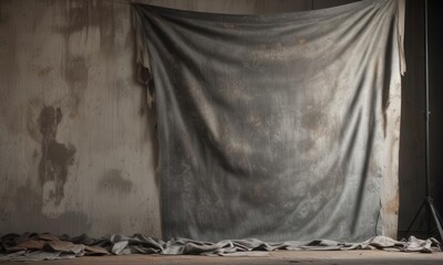 Obraz premium Distressed fabric banner with DIY grunge aesthetic , DIY, abstract, vintage