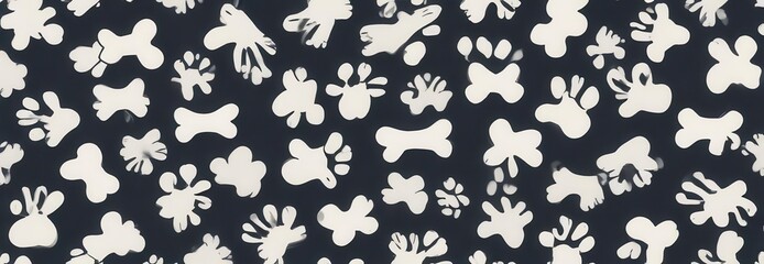 Dog bone vector dog paw doodle seamless pattern isolated wallpaper background ,  animal,  illustration,  pattern