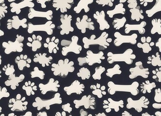 Dog Bone vector dog paw doodle Seamless pattern isolated wallpaper background ,  seamless,  wallpaper,  isolated