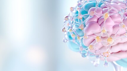 Neural network connections in brain, medical research