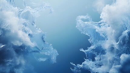 A dreamy and soft image of wispy clouds floating in a blue sky, creating a relaxed and peaceful atmosphere.