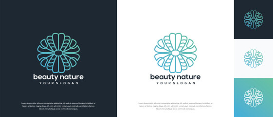 Luxurious beauty floral logo design. Flower logo template. Beauty logo symbol icon