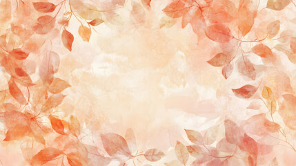 Fototapeta premium A soft autumn-themed background featuring colorful falling leaves, creating a warm and inviting atmosphere.