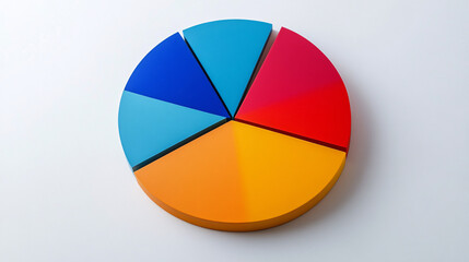 colorful 3d pie chart on a white background