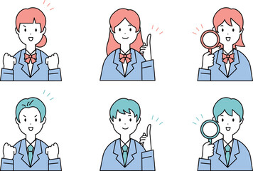 シンプルで使いやすい学生のイラスト素材