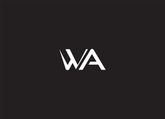WA initial logo design and creative logo
