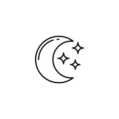 Moon and three stars