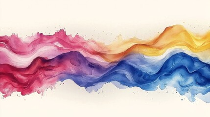 Vibrant Rainbow Wave: A Captivating Fusion of Colors, Artistic Expression, and Contemporary Design for Modern Interiors and Art Lovers Alike